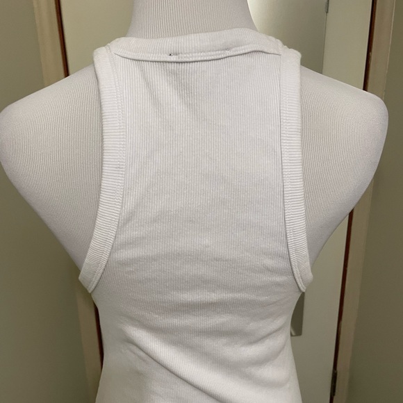 Zara White Ribbed Racerback Maxi Dress - Picture 7 of 8
